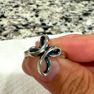 Eternal Ribbon Cross Ring